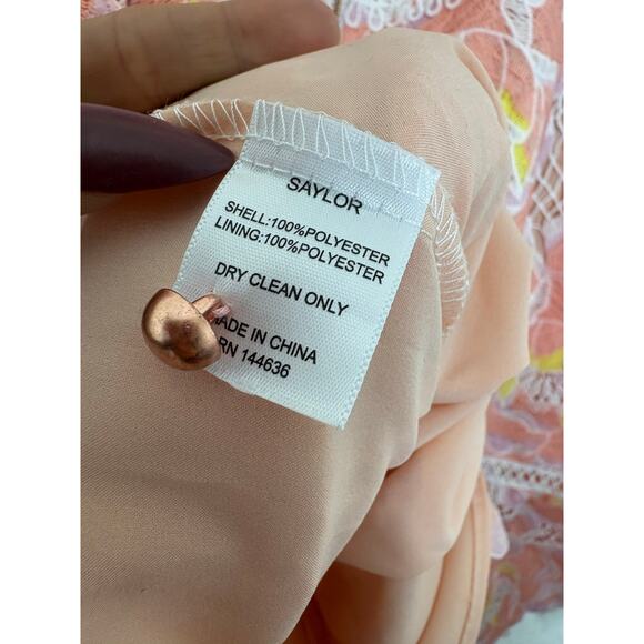 Saylor X Revolve Nikki Mini Dress Size Small Lace Crochet Cocktail Wedding - Picture 6 of 14